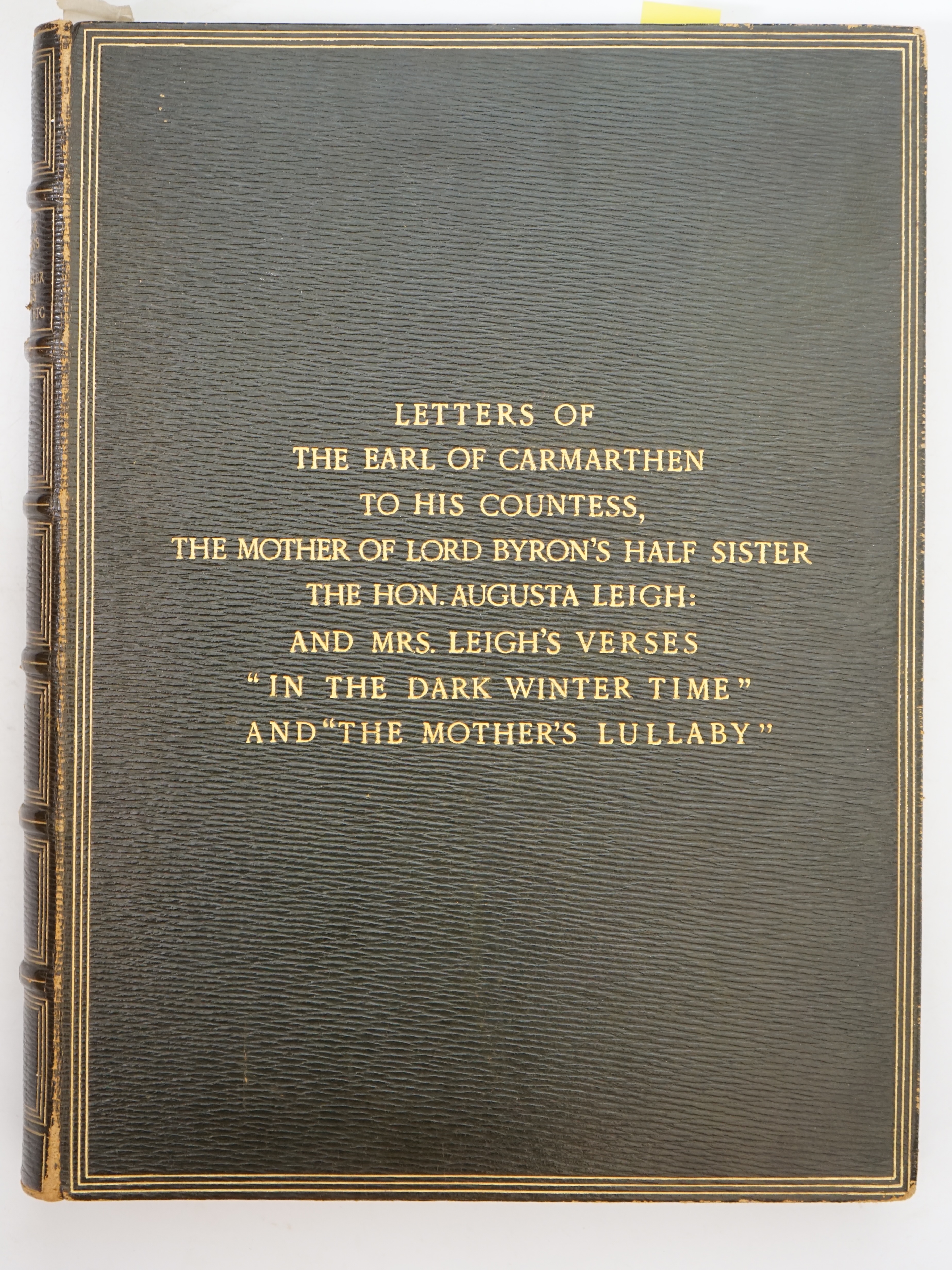Francis Osborne (1751–1799), marquess of Carmarthen and subsequently duke of Leeds; volume containing copy letters to and from his wife Lady Amelia D’Arcy (1754–1784) and others, concerning their separation and divorce,